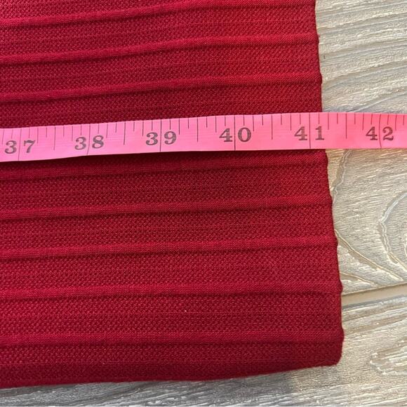 Hugo Boss Hadea Textured Jersey Sheath Dress Red - Picture 7 of 8